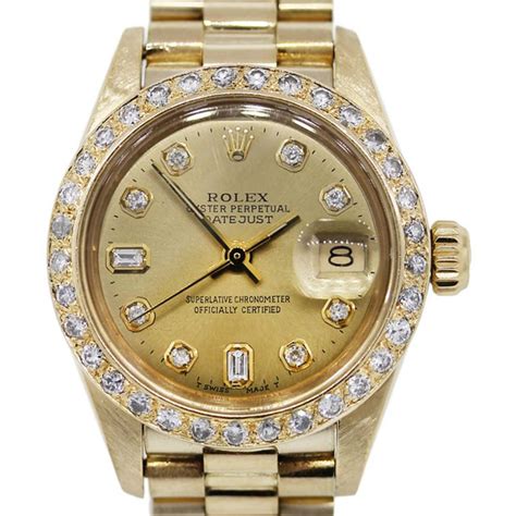 rolex lady datejust gold and silver|Rolex Datejust 18k gold diamond.